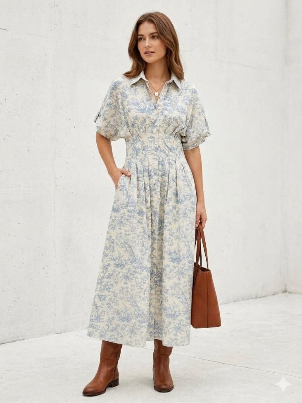 Exquise Calliope Maxi Dress Blue Flower Toile Print Anthropologie XS